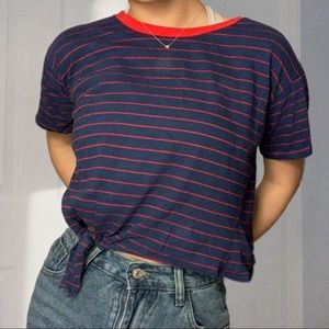 Striped crop t-shirt